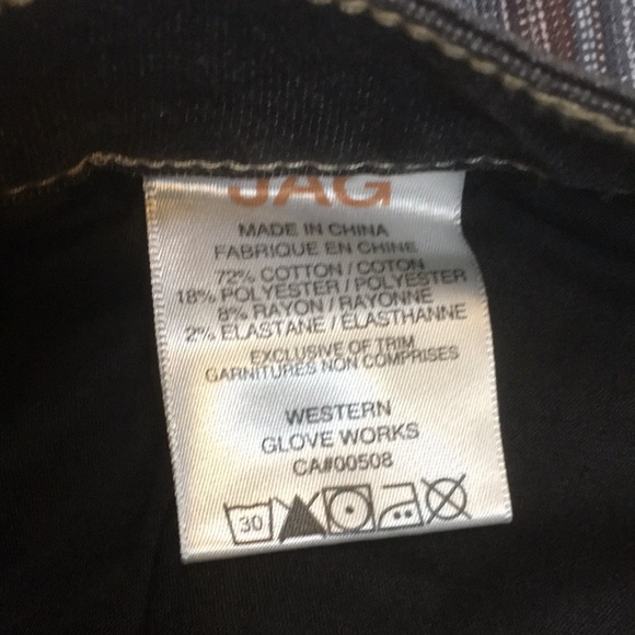 New! Jag Jeans Girlfriend Gray Distressed Mid Rise Stretch Jeans size 14 - Picture 13 of 13